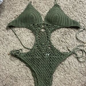 Abercrombie crochet swim suit